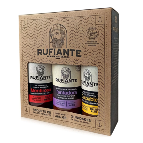 Caja Rufiante x3 Salsas Picantes Mix 2